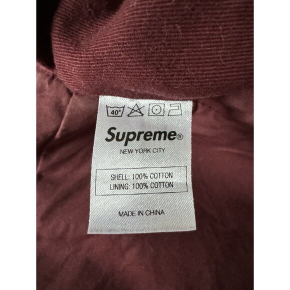 Supreme Wind Two Tone Jacket Burgundy Blue Size L Hoodie Cotton - Picture 9 of 10